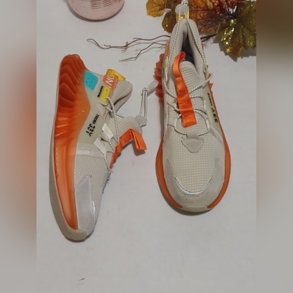 every one Shoes - Kids Orange and White Sneakers